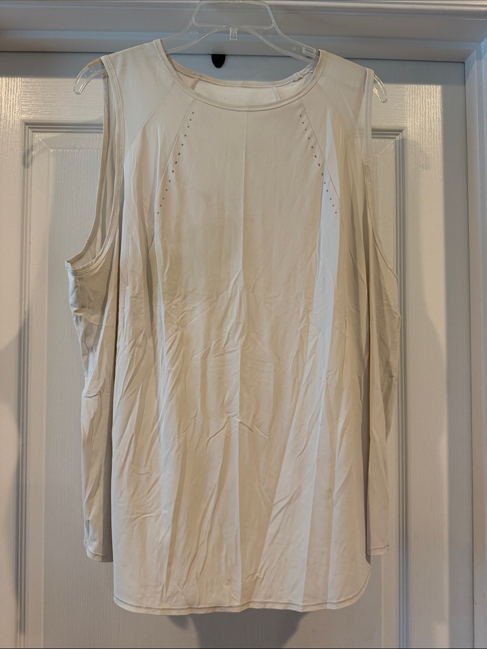 lululemon athletica Cream Light-Weight Perforated Tank